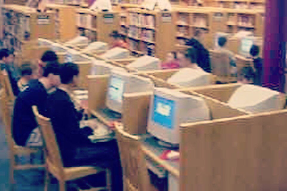 Ever wonder what the library looked like back in the day? #ilikebigdesktopsandicannotlie