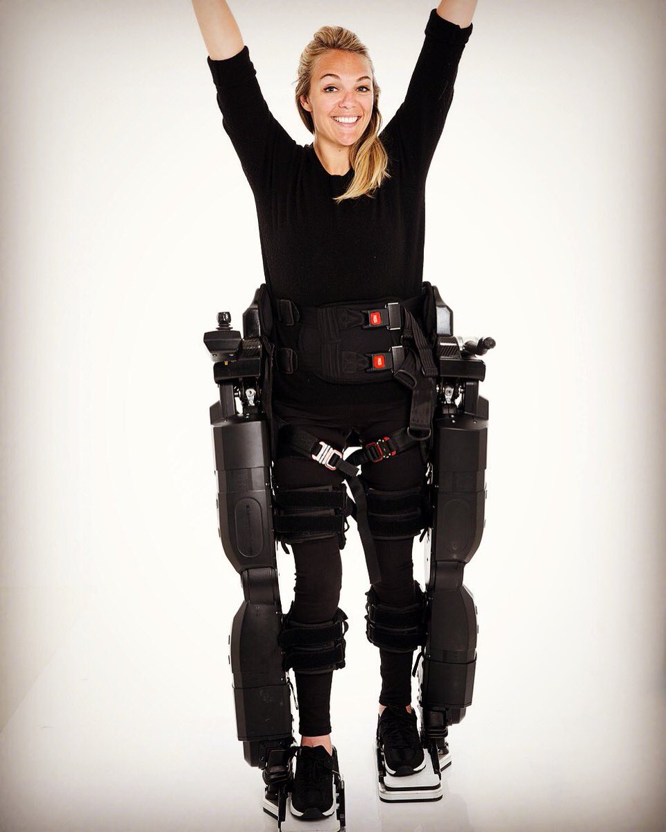 Good to be back on my feet again! Thanks to <a href="/rexbionicsnews/">Rex Bionics</a> #robot #exoskeleton #paraplegic