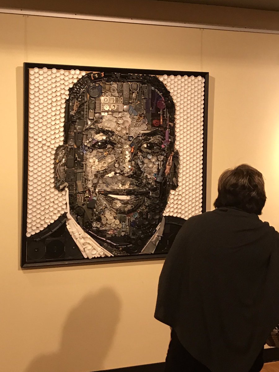 JamesSmithSC's tweet image. Great seeing our Mayor @SteveBenjaminSC portrait showcased @kirklandtsmith show Theater Art Gallery High Point, NC #art