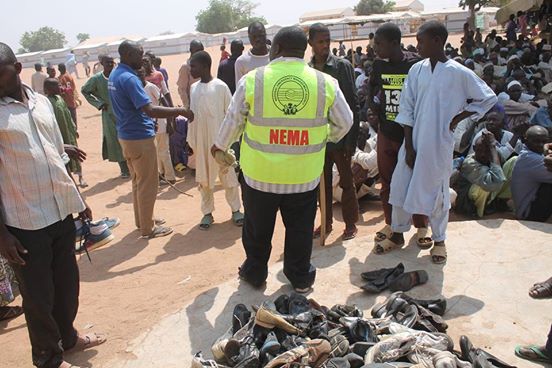 nemanigeria's tweet photo. #NEMA officials #distribute used #Shoes to #IDPs at #Fufore #IDP camp.#Yola Adamawa State.
Donated by the Nigerian #Custom Service. https://t.co/HTpTP6LBwK