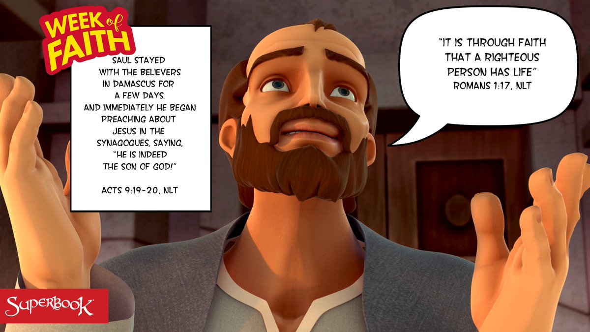SuperbookTV's tweet photo. What are your favorite scriptures from Paul? Find them in the free Bible App! https://t.co/0EloKLL3w7
#Superbook #DailyVerse #WeekOfFaith https://t.co/7laXAPJFs3