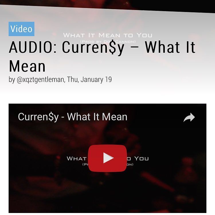 #XQZT #HipHop // #Currensy #WhatItMean #Video http://ift.tt/2je2rNO