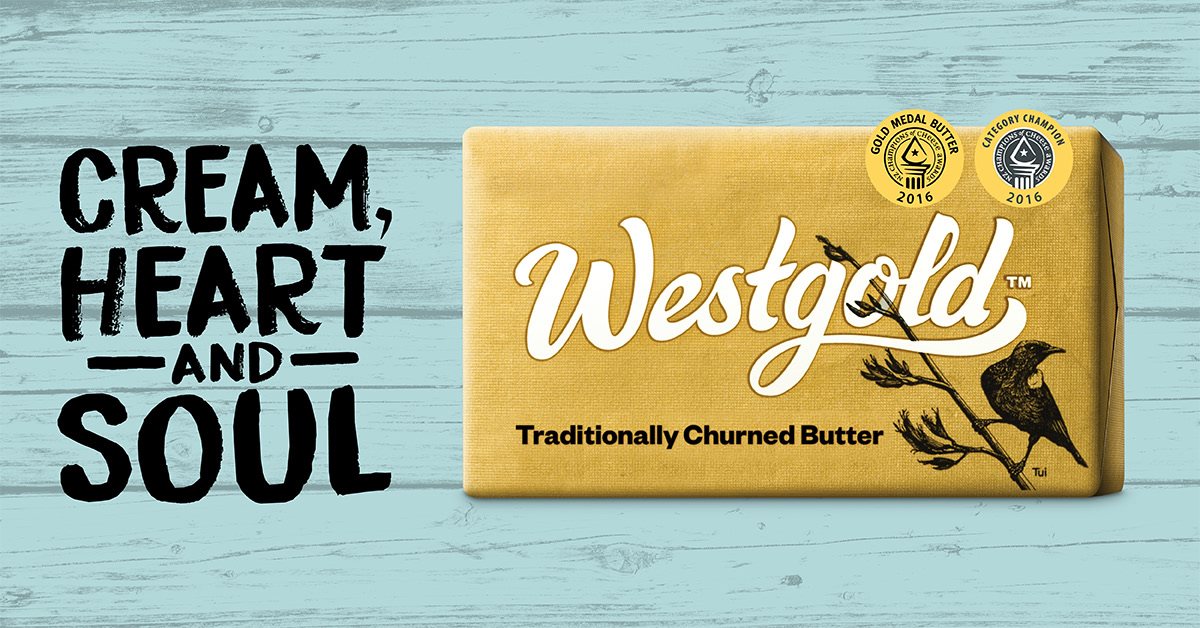 PlatoCreative's tweet image. Keep an eye out on supermarket shelves for award-winning #Westgold butter - one of the great clients we love to support. #CreamHeartAndSoul