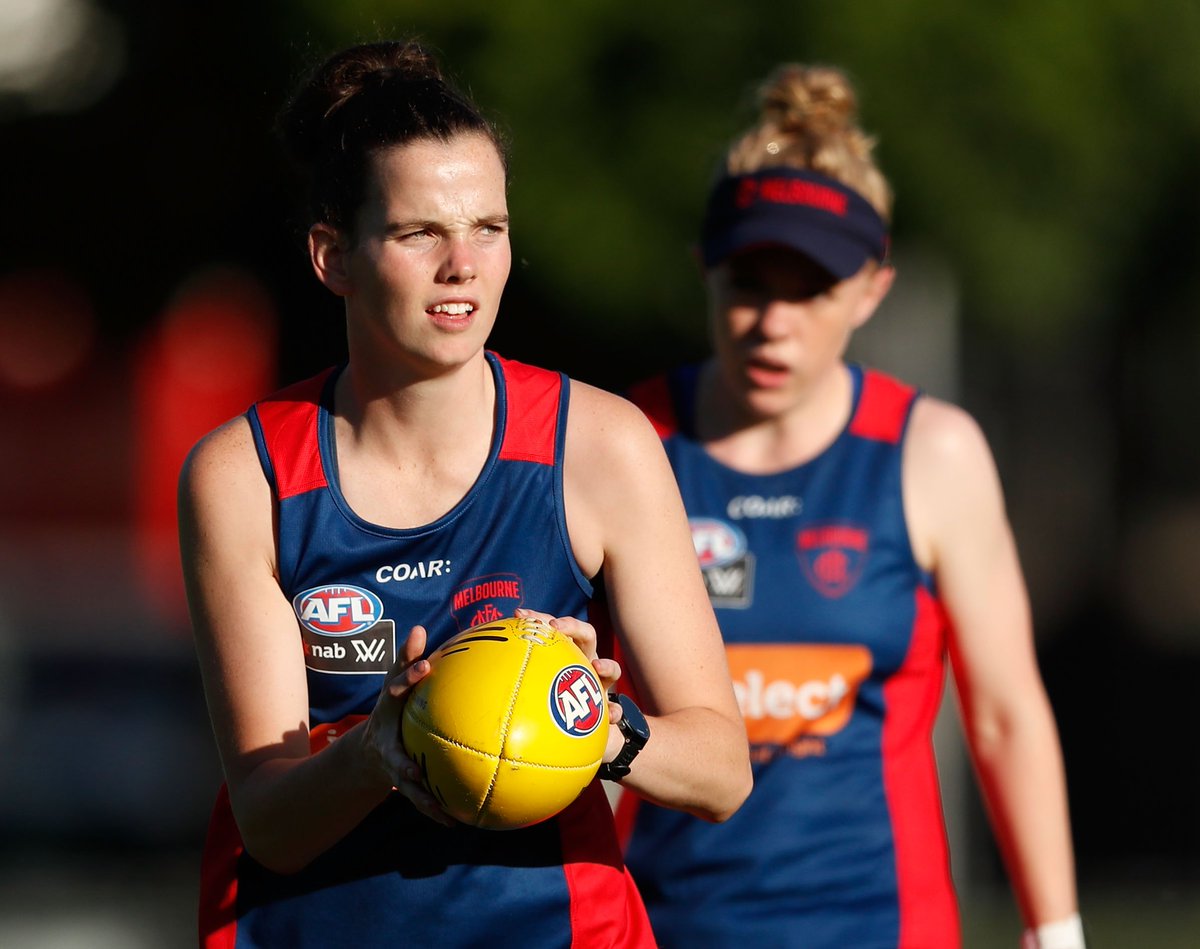 melbournefc's tweet photo. We take on @CarltonFC in tomorrow’s @aflwomens practice match at Ikon Park!

Here's everything you need to know ➡️ https://t.co/Mxim2e9bSN https://t.co/qoxZtMxy8Z