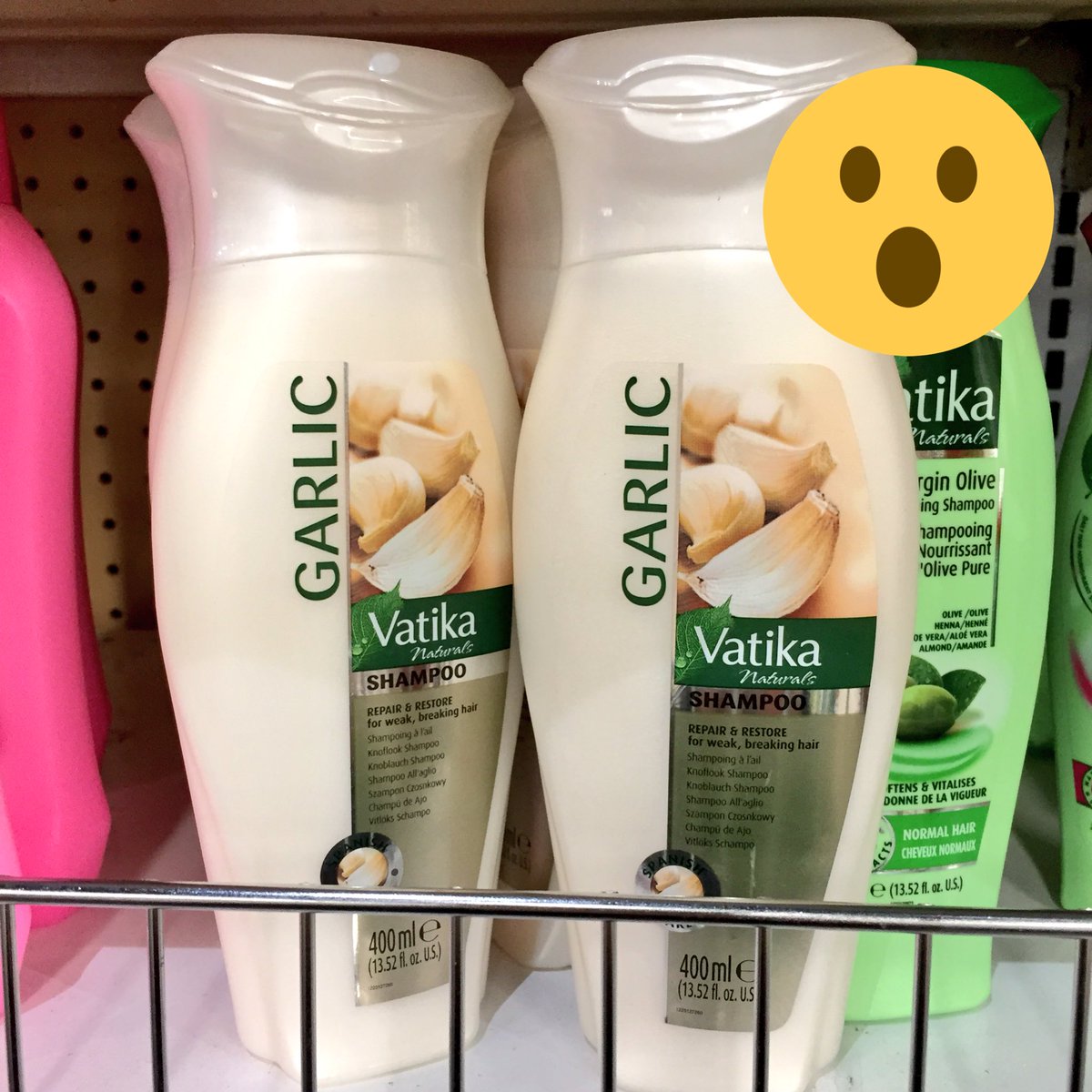 #Garlic is good for health -- for hair too!?!?  #garlicshampoo found at Indian Supermarket -- So many things that i don't know, exist..