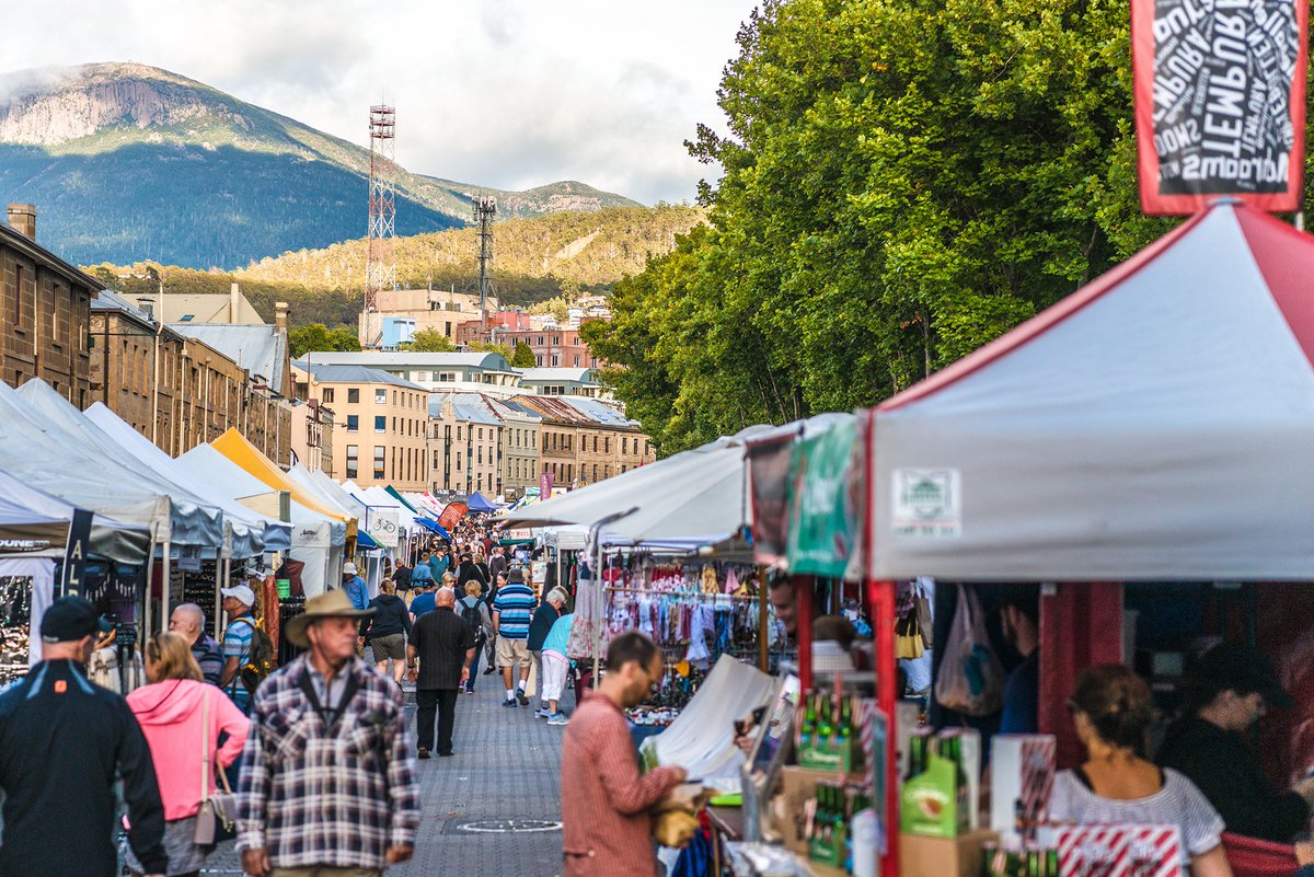 tasmania's tweet photo. This weekend, next weekend, every weekend! 10 #Tassie markets to visit: https://t.co/8T1xIbcR0U via @whatsoninapp #discovertasmania https://t.co/5iTvfhyUra