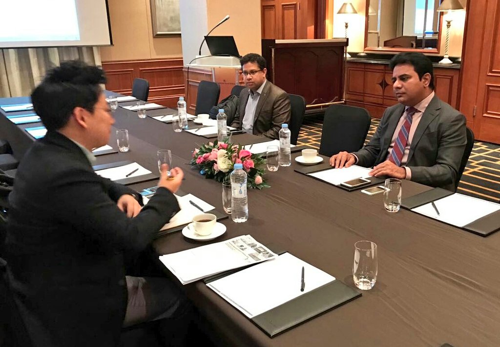 Minister <a href="/KTRTRS/">KTR UPDATES</a> being interviewed by The Dong-A Ilbo, a leading Korean Newspaper.