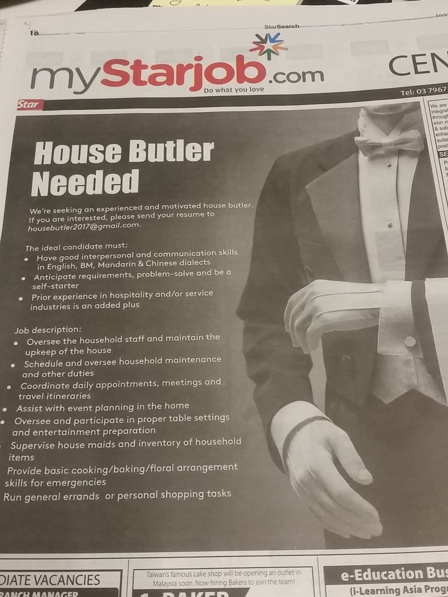 dingdongb3ll's tweet photo. i thot this job only exist in the drama..damn holy!!!! OTL #Butler #shitsuji #ohmyfantasy https://t.co/h3K3VyNnOd