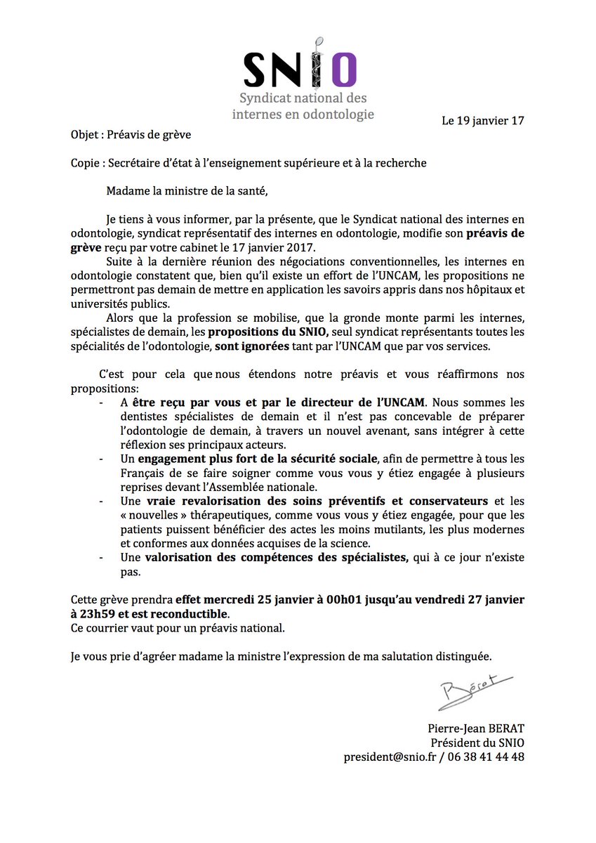 SNIOtwit's tweet photo. Internes odonto en grève dès mercredi pour une apothéose devant l'UNCAM tous ensemble à Paris vendredi co-organisée par  @SNIOtwit #DENTger https://t.co/IgLwgARDmL