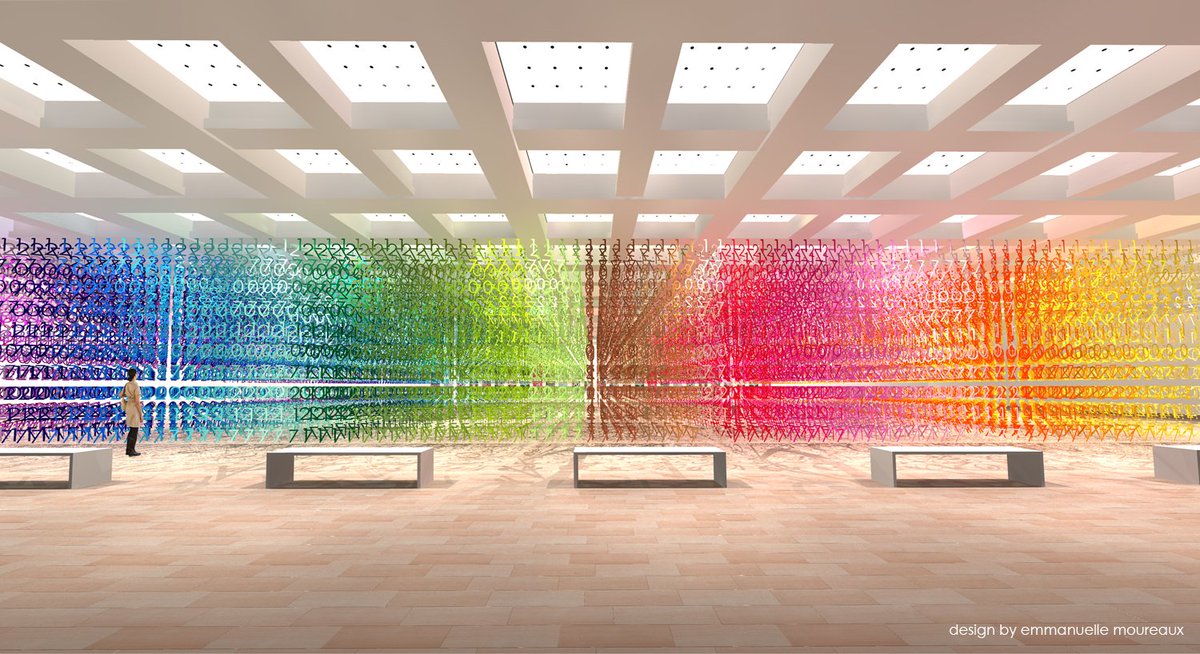 国立新美術館の数字の森が壮観！「中にベンチもあって最高」「きれい 