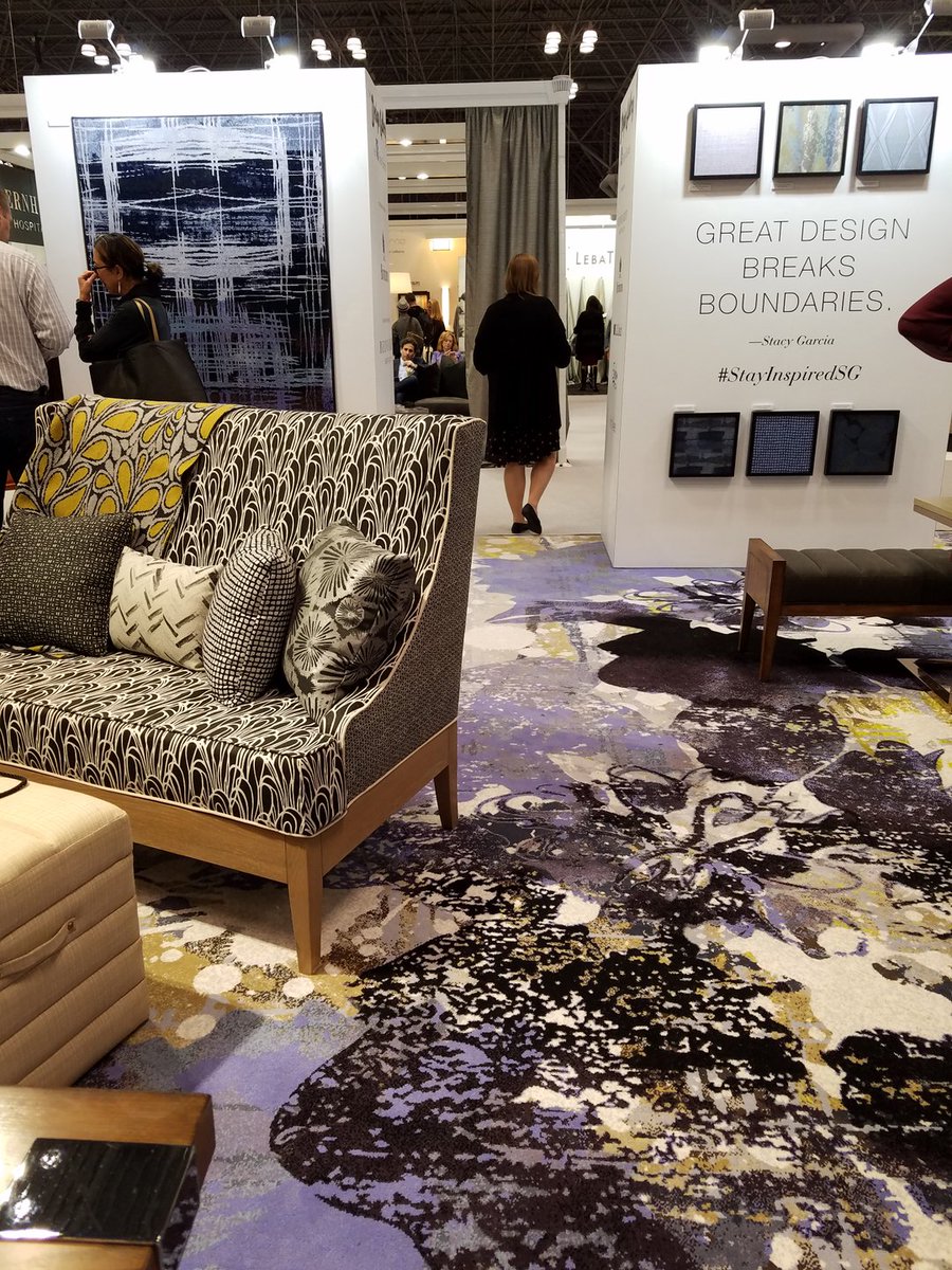 LouHammondGroup's tweet photo. Still obsessing over @BrintonsCarpets' collab w/ @StacyGarciaInc to #design the impeccable #alteredgravity collection! #bdny2016 #tbt https://t.co/Zs091lfBKB
