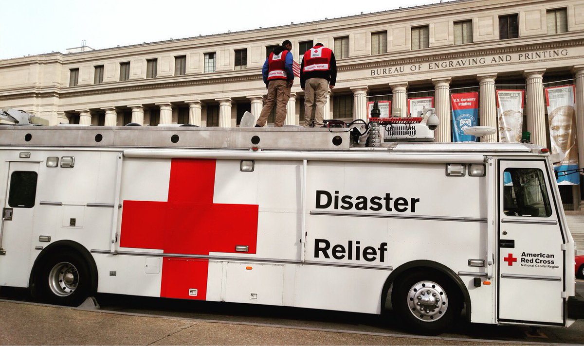 Our @RedCrossNCR team preparing Red Wolf, our mobile command center vehicle for #Inauguration on the National Mall. Photo cred @wendi_hayden