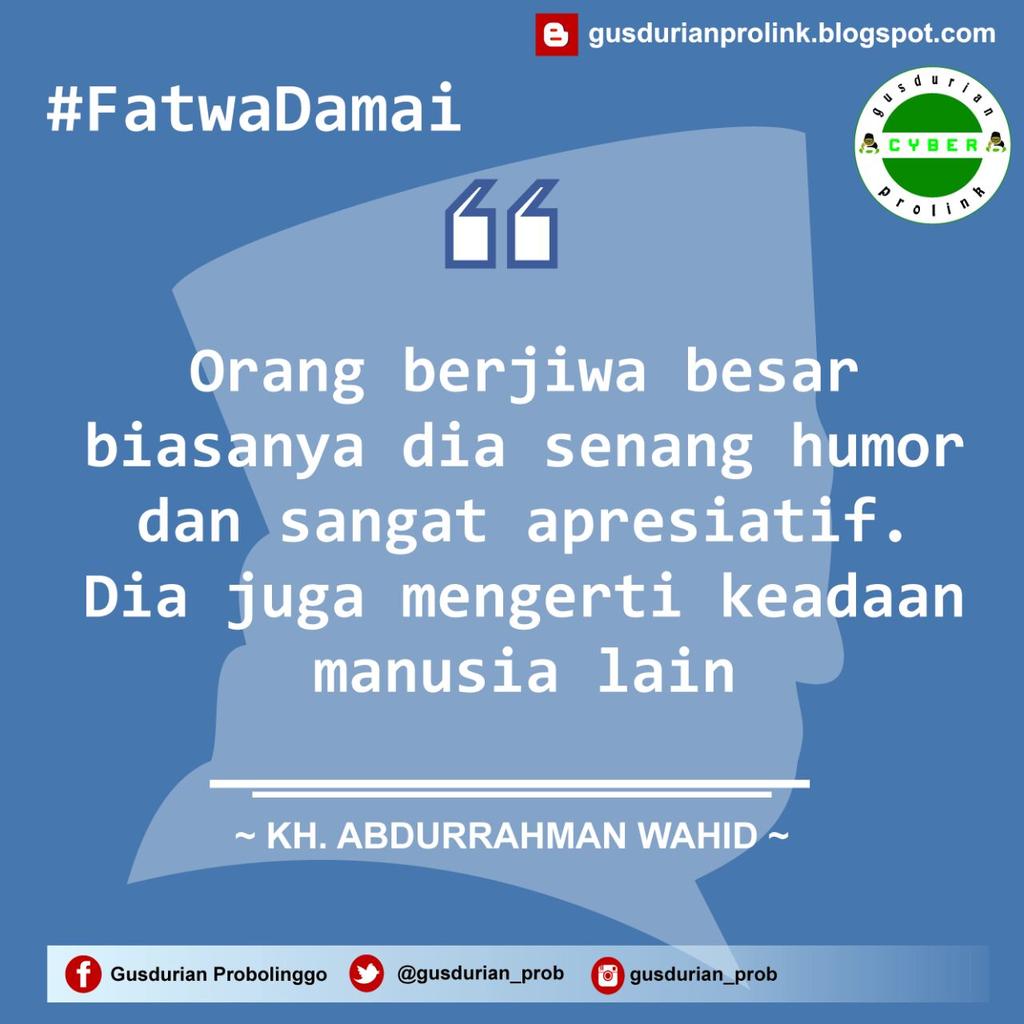 [Kata Gus Dur] tentang humor. #GusDur <a href="/gusdurian_prob/">GUSDURian Prolink</a>