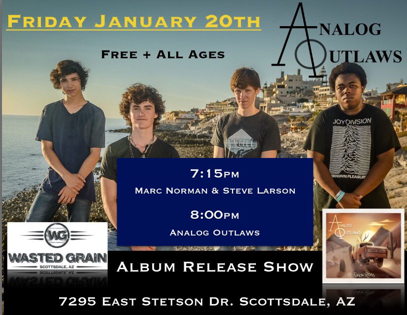 Tomorrow Night is our #AlbumReleaseShow at Wasted Grain! Free + All Ages!