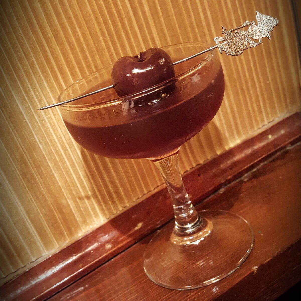 French 75's Cherry Bounce is finally finished....
Now offering Big Frieda's Bittered Sling.