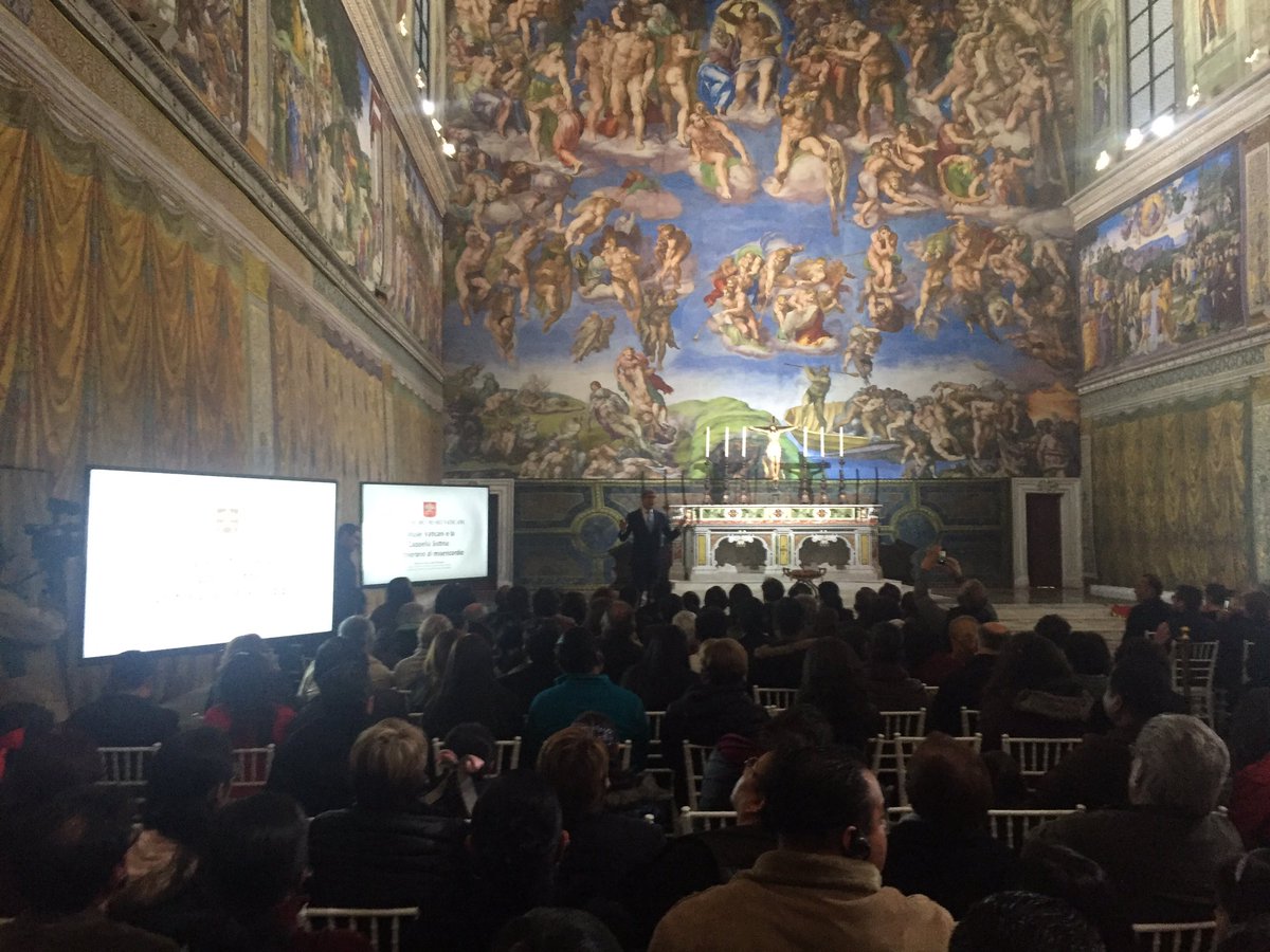 CulturaEdomex's tweet photo. El maestro @Barbagallo_MV73 nos explica todo el proceso de elección del papa que se realiza en el interior de la #CapillaSixtina. https://t.co/keSevWXZoU