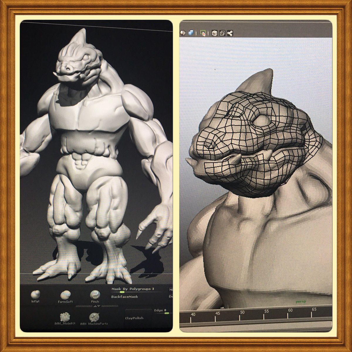 abdiasRamirez7's tweet photo. Progessing #zbrush #3dmodeling #3d #sculpting #retopology #art #design #creaturemodel #cg https://t.co/Za7cwtoMyU