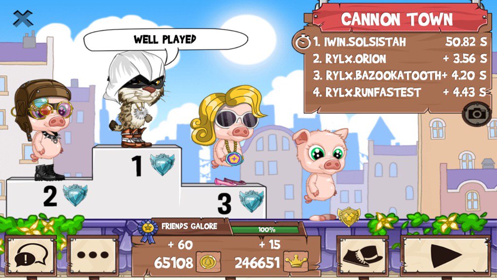 SolSistah_'s tweet photo. Gg! 3 vs 1. :) Get on my level, son! #funrun2 #Orion #bazookatooth #runfastest https://t.co/9r8U7e1dkj