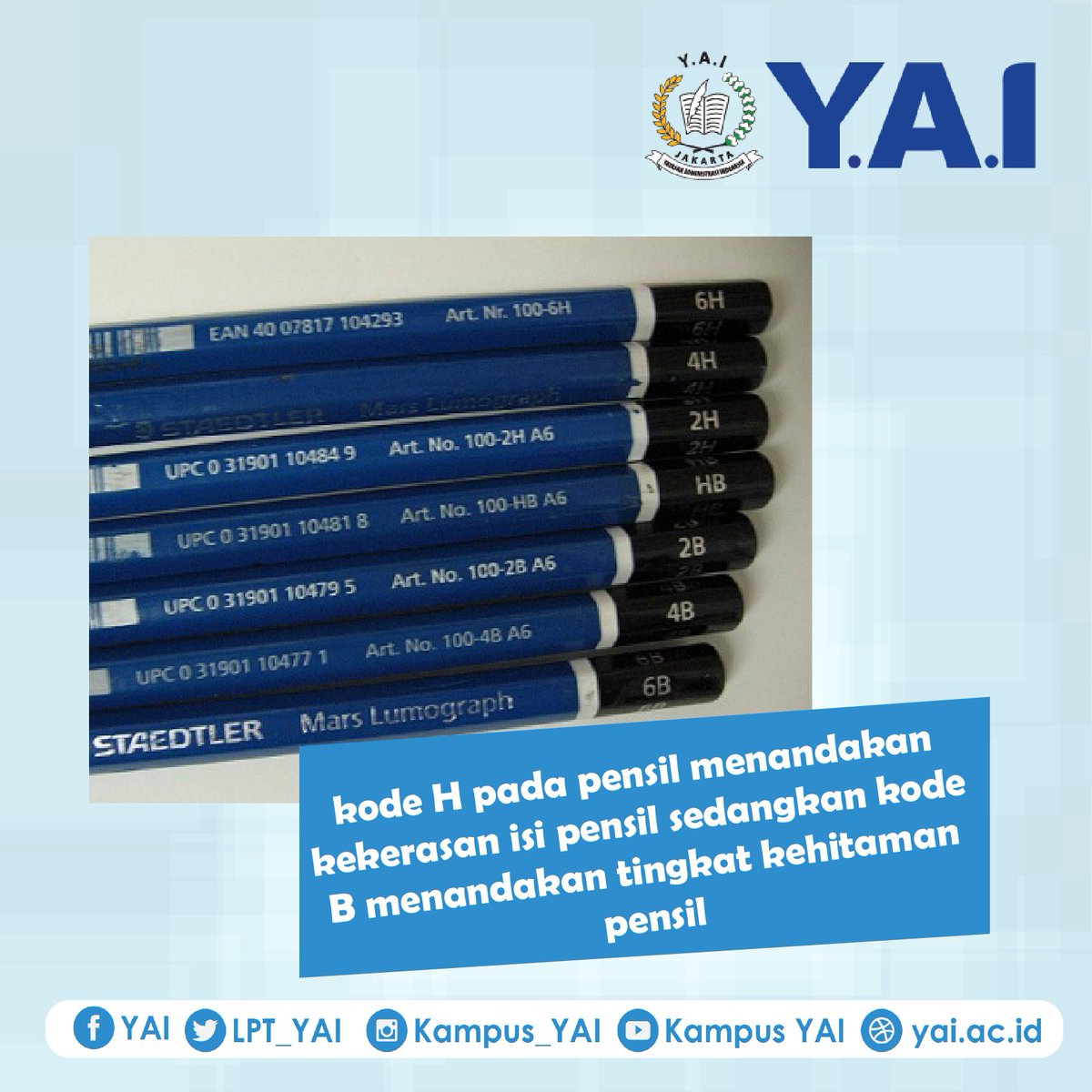 Pensil yang berkode b menandakan pensil