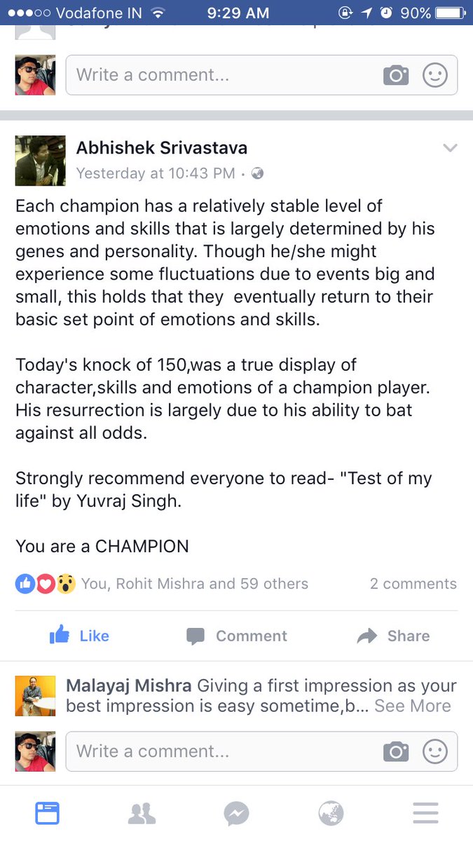 JokinglyYours's tweet photo. @YUVSTRONG12 My frnd wrote few lines on you after your splendid knock of 150 #INDvENG 
#Testofmylife https://t.co/9J0a2han4J