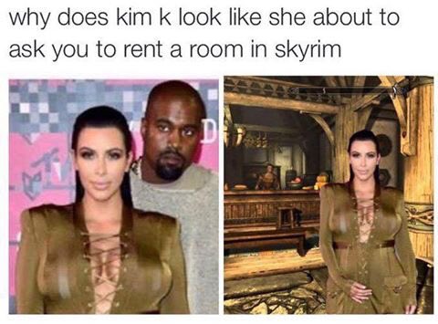 Videogamelaugh's tweet image. No thanks Kim