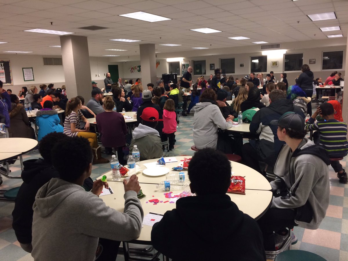 OltmanMiddle's tweet photo. Successful AVID family night.  Thanks to all who came out for games, dinner and AVID bingo. https://t.co/Dmwqhtl9Rn