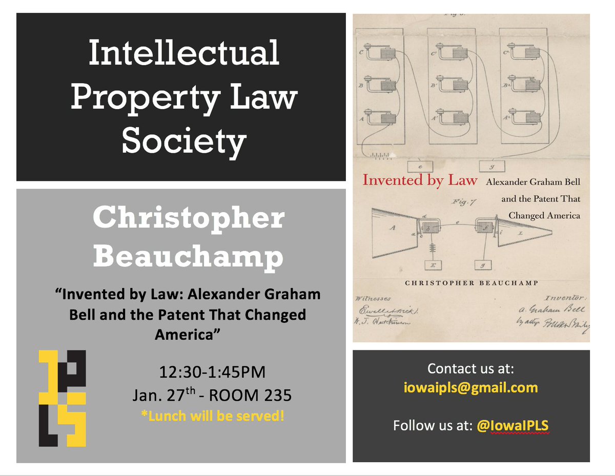 IowaIPLS's tweet image. Looking forward to our guest speaker, Professor Christopher Beauchamp, next Friday! Mark your calendars!