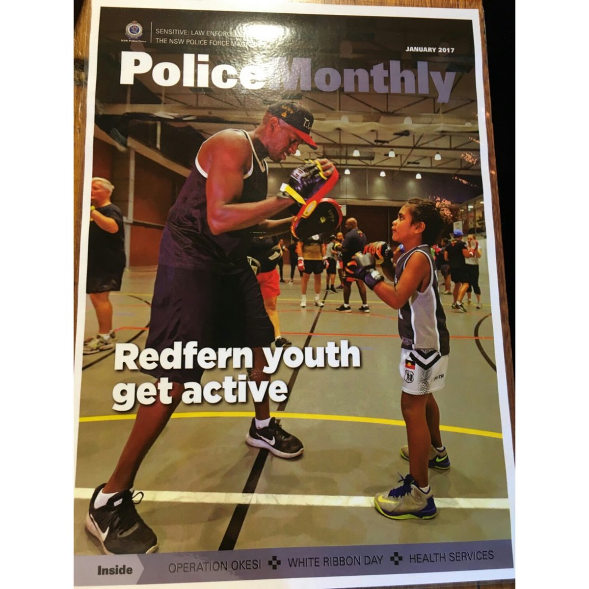 RiBonnick's tweet photo. #instasize #front cover of #PoliceMonthly c/o #cleanslatewithoutprejudice #redfern #Police and #community working #together is #power https://t.co/gZr0eNkWZq