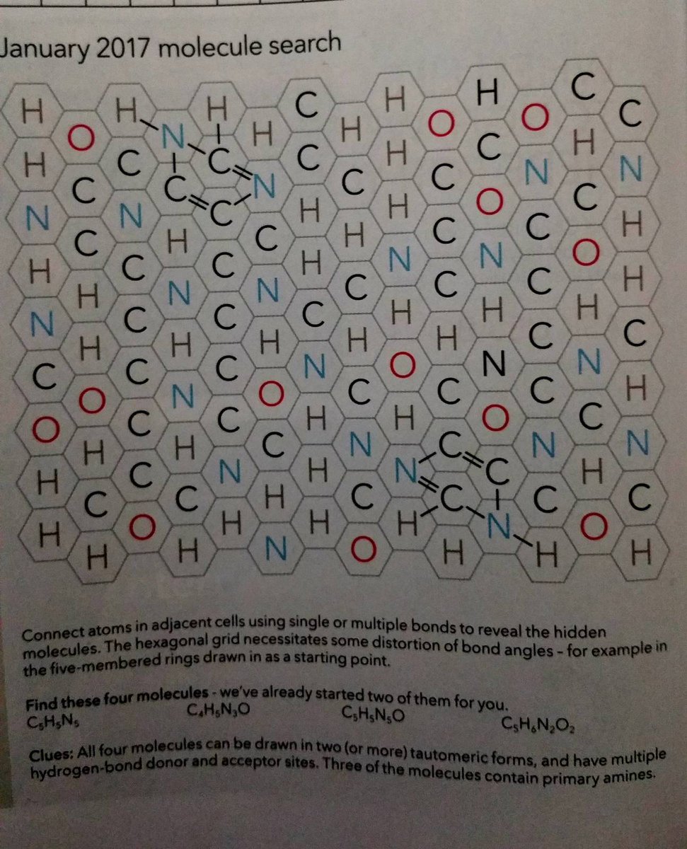 This chemistry magazine has a molecule search instead of a word search • /r/chemistry crwd.fr/2iZverJ