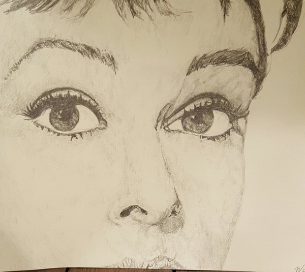 9x12 pencil of Audrey Hepburn [via reddit.com]