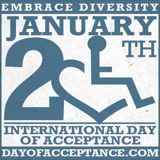 Today is the International Day of Acceptance! 
#DayOfAcceptance #3ELove #DisabilityPride