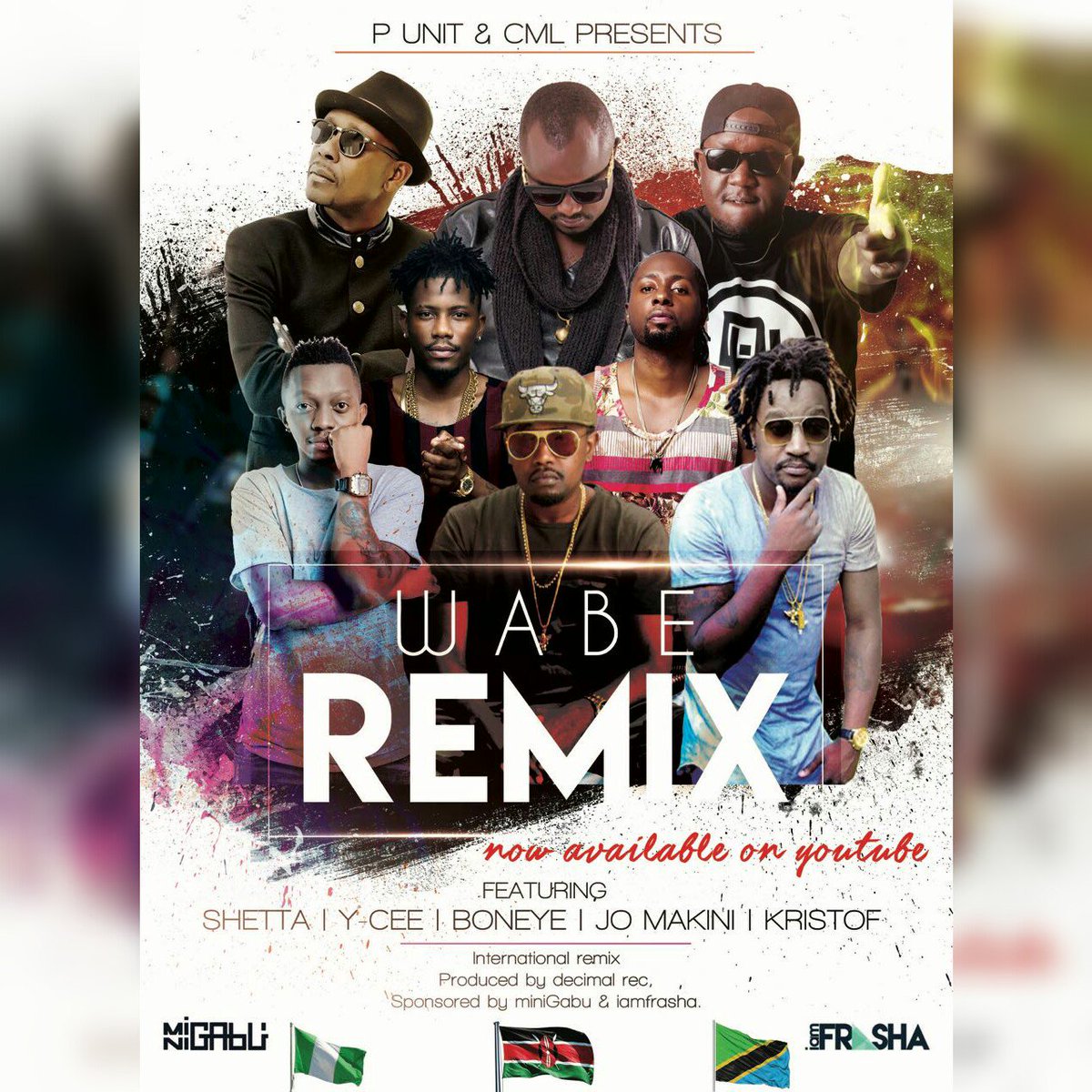 DjJoeMfalme's tweet photo. #WabeRemix @Frashamgenge @buganyapunit @BoneyePunit @OfficialShetta @KRISTOFF_kenya @JohMakini @iam_YCEE me https://t.co/HHHeWzuY4N https://t.co/qhuPGiPmko