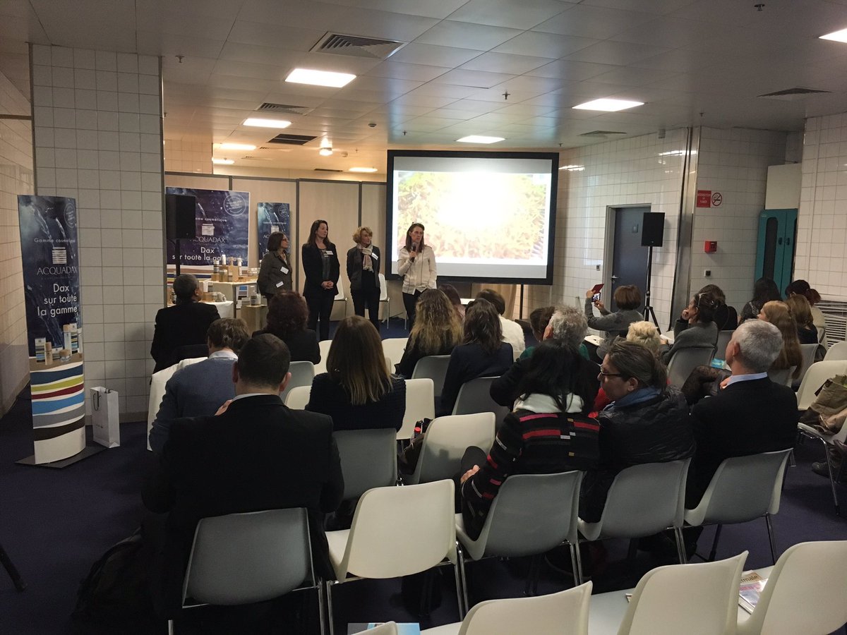 ElisabethBonje2's tweet photo. Présentation à la presse nationale des pdts #cosmetiques #Acquadax à base d'eau thermale @LesThermalies #nature #beauté #Dax @NvlAquitaine https://t.co/08TfDtYYzZ