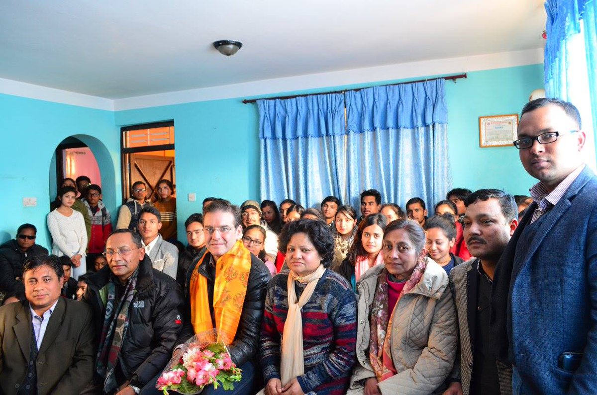 PDRCNepal's tweet photo. PDRC students interacted with Dr. Tom Jacobsen from Norway. He has been supporting underprivileged Nepali students since 2009. https://t.co/VIFhqiDeMa