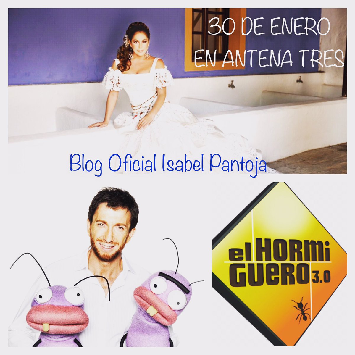 _ISABELPANTOJA's tweet photo. Isabel Pantoja estará en el programa de Pablo Motos el próximo día 30.
¡No te la puedes perder!
#IsabelPantoja #BlogOficialIsabelPantoja https://t.co/iG6KrOqIr6