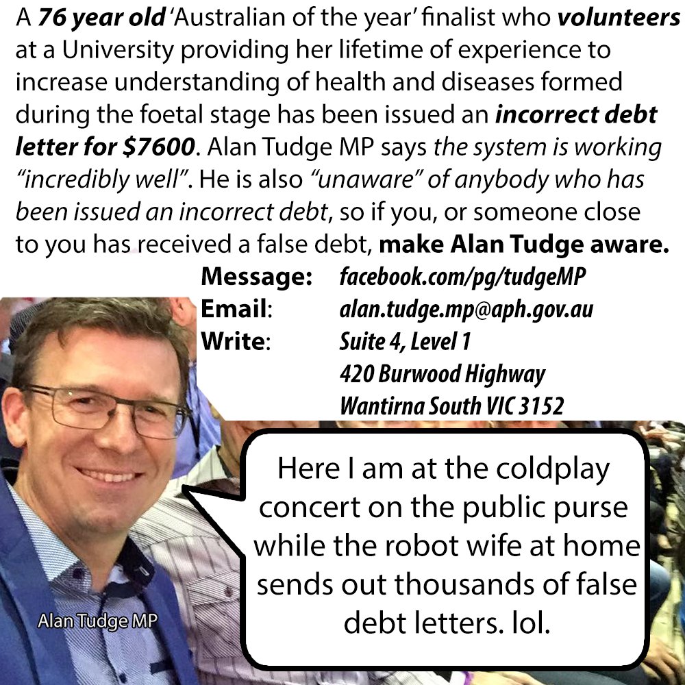 KingJayRPG's tweet photo. @AlanTudgeMP #notmydebt #LiberalNaziParty #LNaziP #LNP #LNPRort #LNPMemes #RetweetPlease #RetweeetPlease #Centrelink #Australia #auspol https://t.co/NYKtioQiZZ