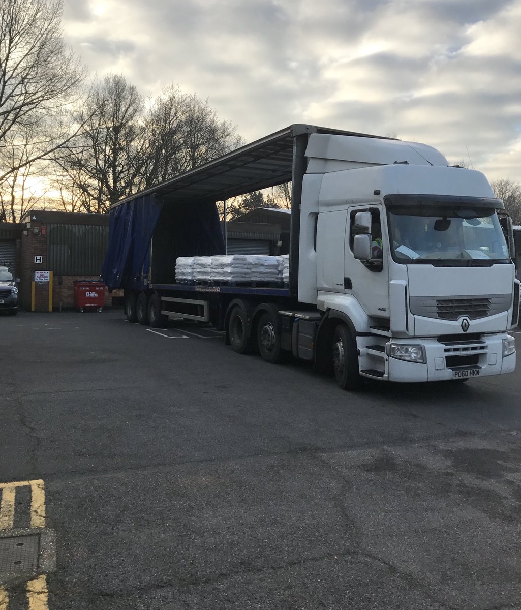 QLandscaping1's tweet photo. In between our recruitment campaign and everything else going on, we had our latest salt delivery turn up! https://t.co/gv9ZuGebJ1