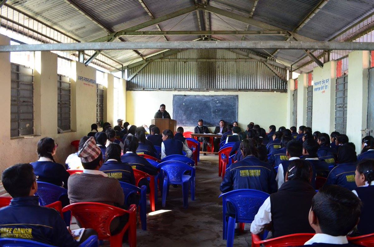 PDRCNepal's tweet photo. PDRC organized information seminar for grade 9&amp;10 students of Ganesh Secondary School, Bhaktapur! Topic: Scholarships for higher education. https://t.co/Hs1BDsGWRw