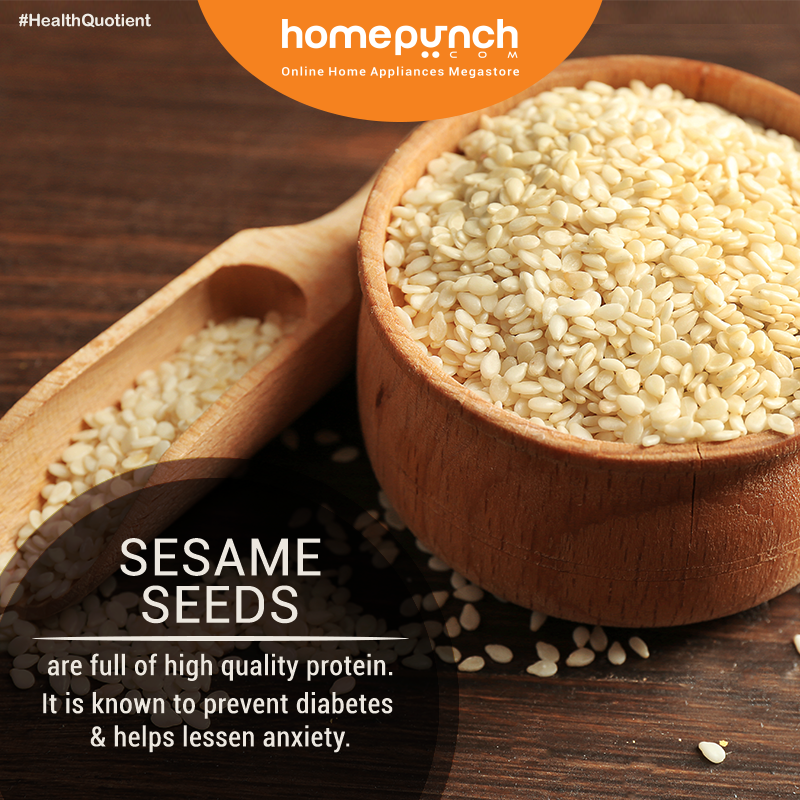 Homepunch's tweet photo. #HealthQuotient
Add sesame seeds in your #diet to stay #healthy. https://t.co/yqSSvgrxRp