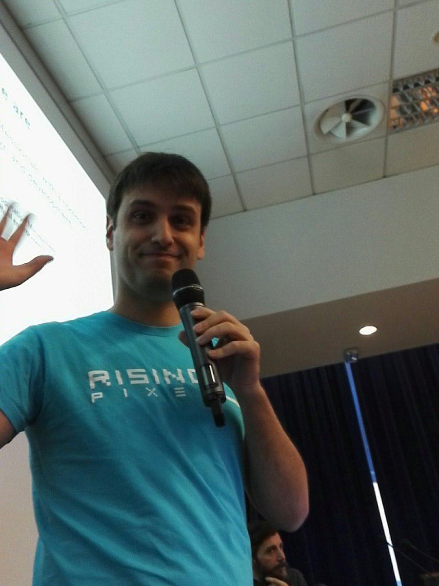 PierLucaLanzi's tweet photo. #ggj17 #polimi Luca Contato from #risingpixel talks about his.indie experience https://t.co/BYiUVLYqOg
