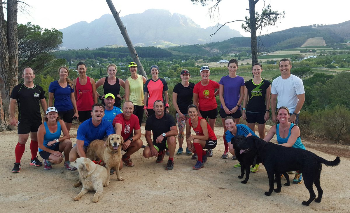 Sean_Falconer's tweet photo. Today's Stellenbosch @redsockfriday run group, such an enjoyable trundle along the Eerste River &amp; Bergpad. #ShoOops https://t.co/ASwYl0bvUp