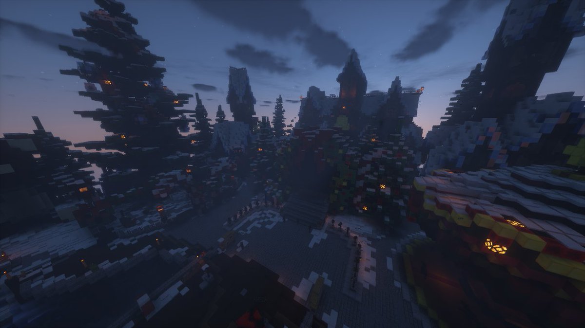 Main Lobby】 Hypixelの総合ロビー。 ここから各ゲームのロビーに移動できる。 また、各地にいるNPCからは各ゲームのコインやXPが獲得できる。  ハロウィンやクリスマスなどで様々なアレンジが施される。