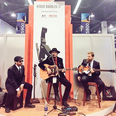 KapaliLongTrio's tweet photo. @KapaliLong @KapaliLongTrio Live! @KyserMusicalPro Booth5996 Day1Done! Final Set Sat.2pm @gibsonguitar #NAMM #NAMM2017 #Folk #Blues #Country https://t.co/ClpRleqJQt