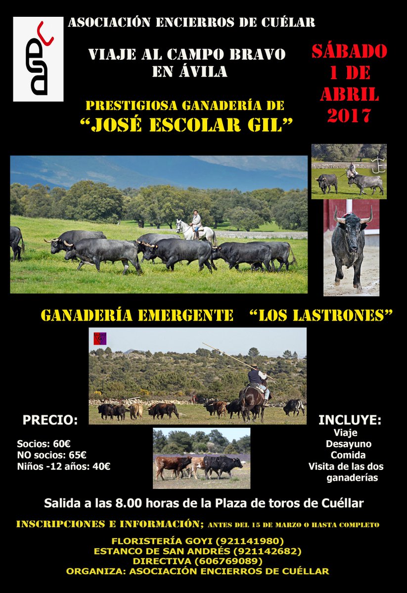Ya tenemos abiertas las inscripciones para nuestra excursión para el 1 de abril. Se reserva plaza por orden de inscripción y pago.