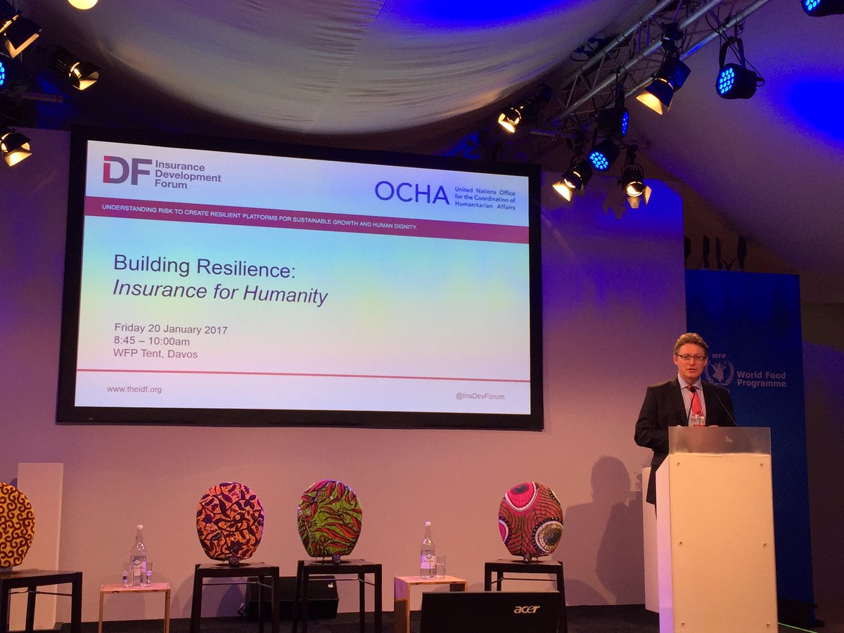 Rowan Douglas, kicking off 'Building Resilience: Insurance for Humanity' breakfast at #wef17 #WTWwef