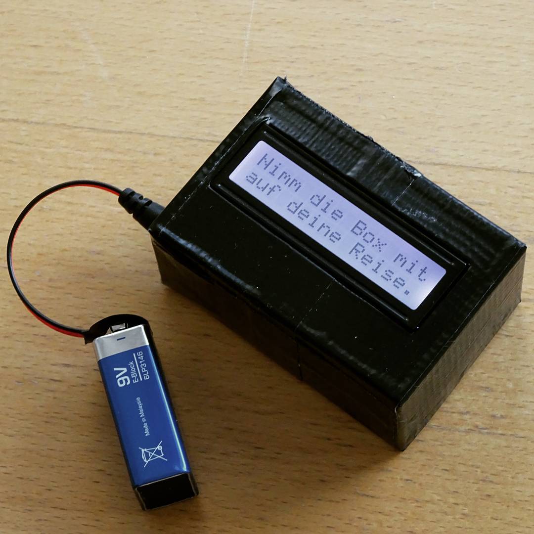 Krebernik's tweet photo. Quick'n'Dirty Reverse Geocache mit Arduino Uno, GPS Sensor, LCD Display, Karton und Duct Tape ;)
#reversegeocache #arduino https://t.co/rFw7duL2cD