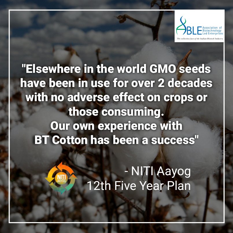 ABLE_AG's tweet photo. .@NITIAayog has strongly advocated wider use of #GMTech to revive #agriculture growth in the country. #AbleAG
Read: https://t.co/6pklc4KsWn https://t.co/aEBojfswRU