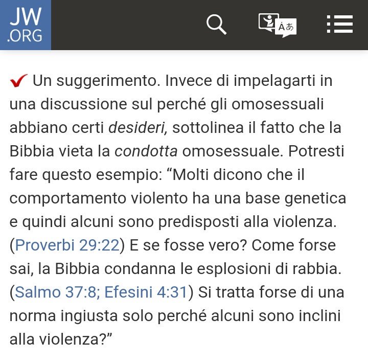 DarioBallini's tweet photo. "Un suggerimento" 
Se sei in difficoltà paragona l'omosessualità alla violenza.
La vergognosa campagna antigay dei #TestimoniDiGeova https://t.co/OjaarSKo0q