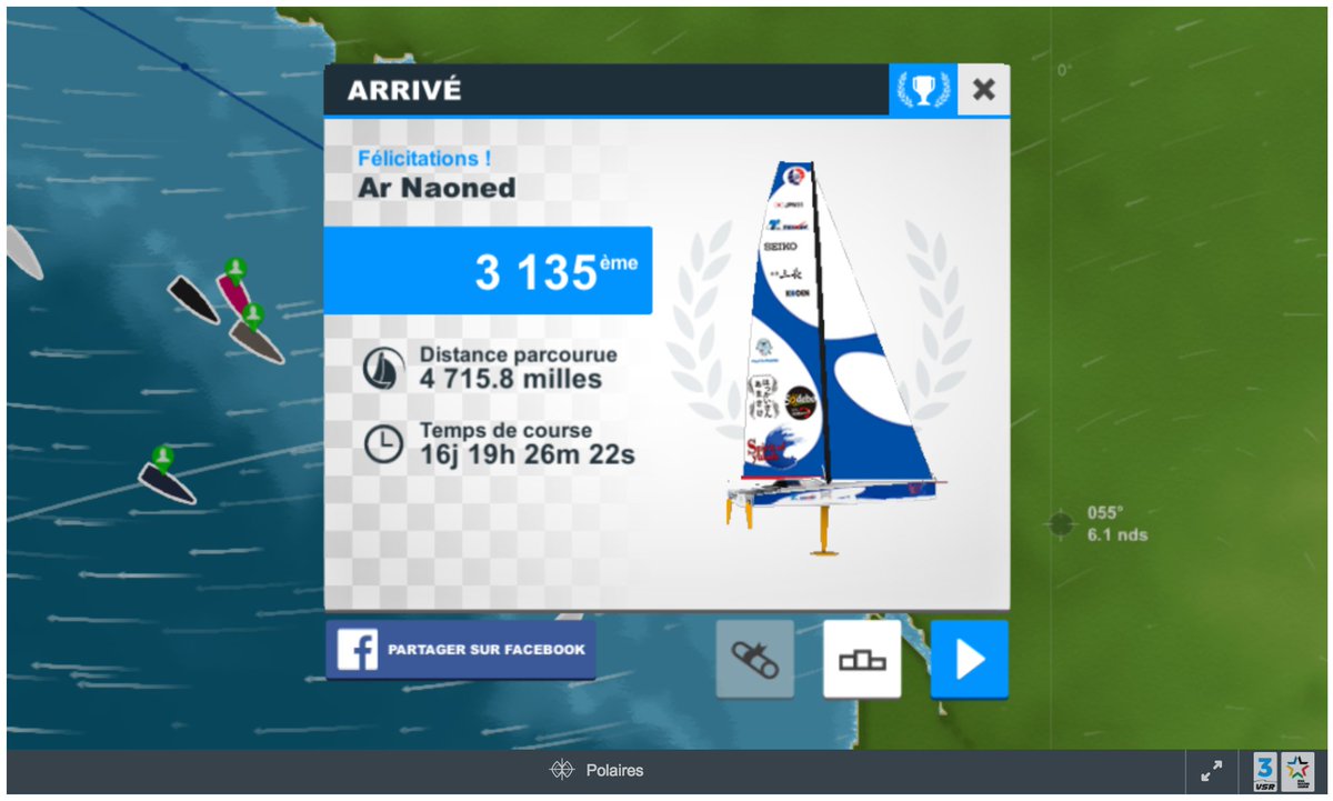 Je suis arrivé ce matin à 8h30, pendant ma douche sur le Sprint Atlantique <a href="/VirtualRegatta/">Virtual Regatta</a>, mon Vendée Globe finit demain moins brillamment.