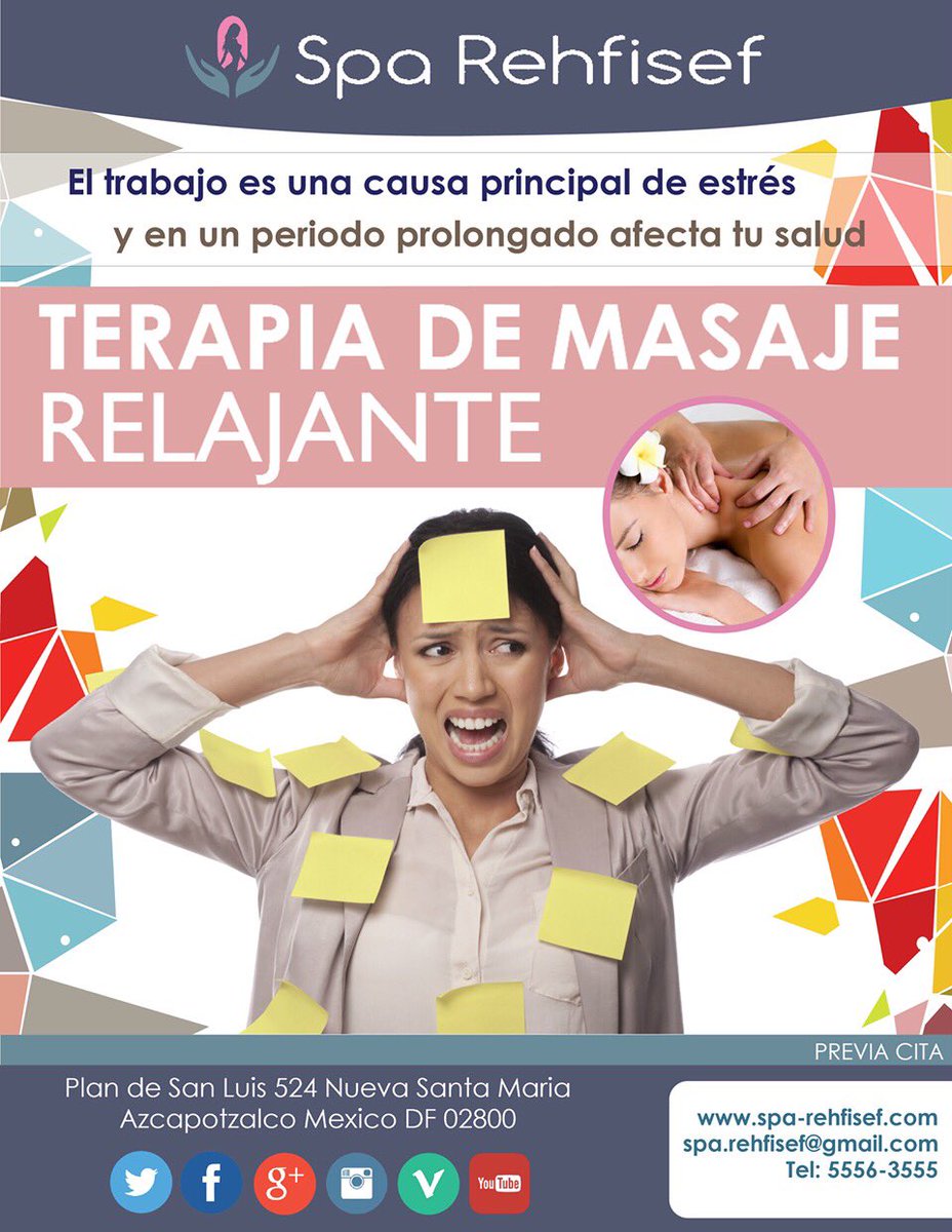 SpaAsanaMasaje's tweet photo. Haz tu cita 5556-3555📲💁💕
#sparehfisef #spa #terapia #terapiademasaje #masaje #masajes #spa #relajarse #masajerelajante #estres #trabajo https://t.co/dPHeTcEAji